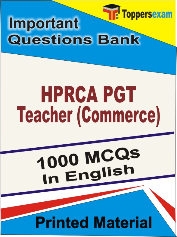 HPRCA PGT Teacher (Commerce) Book in English - Objective MCQ