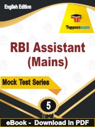 RBI Assistant (Mains) Test PDF Book In English - Practice Set
