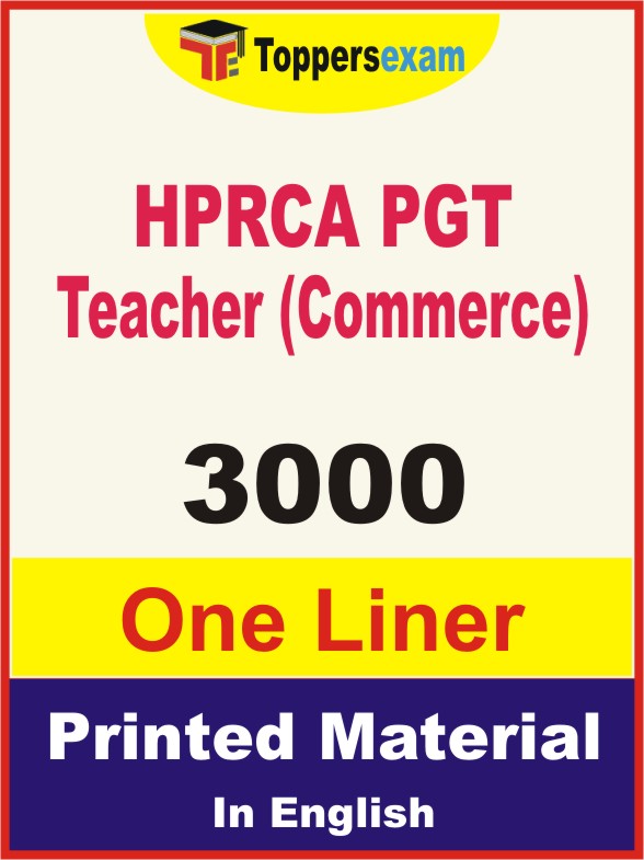 HPRCA PGT Teacher (Commerce) One Liner Book in English