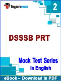DSSSB PRT Test PDF Book In English - Question Paper