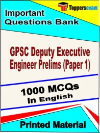 GPSC Deputy Executive Engineer Prelims (Paper 1)  Book in English- Objective MCQ