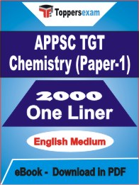 APPSC TGT Chemistry (Paper-1) One Liner Book PDF in English