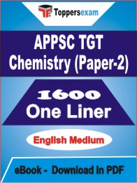 APPSC TGT Chemistry (Paper-2) One Liner Book PDF in English