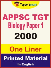 APPSC TGT Biology (Paper-1) One Liner Book in English