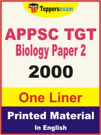 APPSC TGT Biology (Paper-2) One Liner Book in English