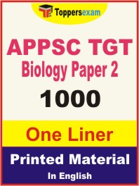 APPSC TGT Biology (Paper-2) One Liner Book in English