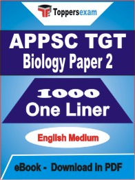 APPSC TGT Biology (Paper-2) One Liner Book PDF in English