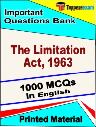 The Limitation Act, 1963  Book in English- Objective MCQ