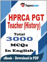 HPRCA PGT Teacher (History) PDF Book in English - MCQ / Objective Questions