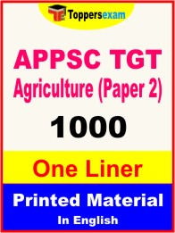 APPSC TGT Agriculture (Paper 2) One Liner Book in English