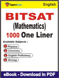 BITSAT (Mathematics) One Liner Book PDF in English
