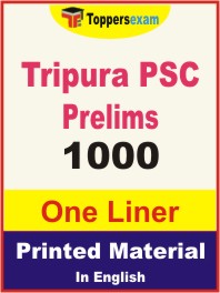Tripura PSC Prelims One Liner Book in English
