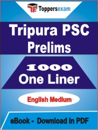 Tripura PSC Prelims One Liner Book PDF in English