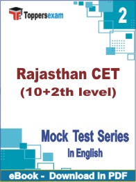 Rajasthan CET (10+2th level) Test PDF Book In English - Question Paper