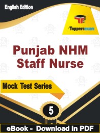 Punjab NHM Staff Nurse Test PDF Book In English - Practice Set