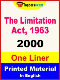 The Limitation Act, 1963 One Liner Book in English