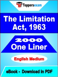 The Limitation Act, 1963 One Liner Book PDF in English