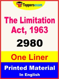 The Limitation Act, 1963 One Liner Book in English