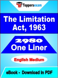 The Limitation Act, 1963 One Liner Book PDF in English