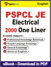 PSPCL JE Electrical One Liner Book PDF in English