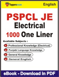 PSPCL JE Electrical One Liner Book PDF in English