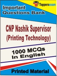 CNP Nashik Supervisor (Printing Technology)  Book in English - Objective MCQ