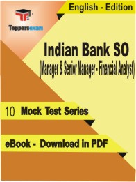 Indian Bank SO (Manager & Senior Manager - Financial Analyst) Test PDF Book In English - Mock Test/Practice Set