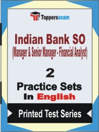 Indian Bank SO (Manager & Senior Manager - Financial Analyst) Book in English - Question Paper / Practice Set