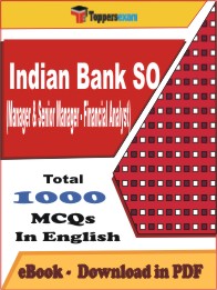 Indian Bank SO (Manager & Senior Manager - Financial Analyst) PDF Book in English - MCQ / Objective Questions