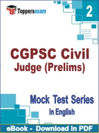 CGPSC Civil Judge (Prelims) Test PDF Book In English - Question Paper