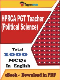 HPRCA PGT Teacher (Political Science)  PDF Book in English - MCQ / Objective Questions