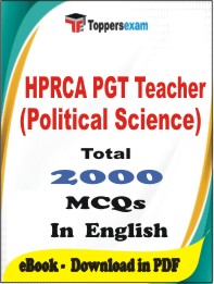 HPRCA PGT Teacher (Political Science)  PDF Book in English - MCQ / Objective Questions