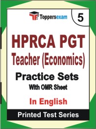 HPRCA PGT Teacher (Economics)  Book in English - Mock Test / Practice Set