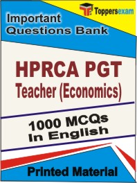 HPRCA PGT Teacher (Economics)  Book in English - Objective MCQ