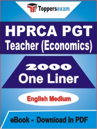 HPRCA PGT Teacher (Economics) One Liner Book PDF in English