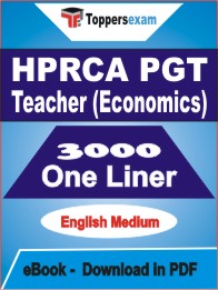 HPRCA PGT Teacher (Economics) One Liner Book PDF in English