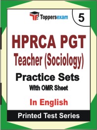 HPRCA PGT Teacher (Sociology)  Book in English - Mock Test / Practice Set