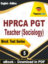 HPRCA PGT Teacher (Sociology) Test PDF Book In English - Practice Set