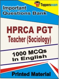 HPRCA PGT Teacher (Sociology)  Book in English - Objective MCQ