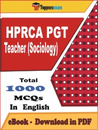 HPRCA PGT Teacher (Sociology)  PDF Book in English - MCQ / Objective Questions