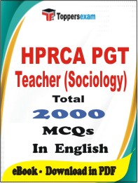 HPRCA PGT Teacher (Sociology)  PDF Book in English - MCQ / Objective Questions