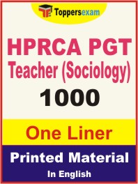 HPRCA PGT Teacher (Sociology) One Liner Book in English