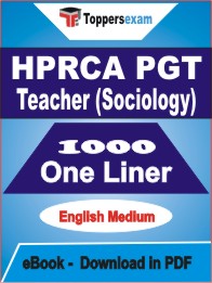 HPRCA PGT Teacher (Sociology) One Liner Book PDF in English