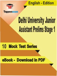 Delhi University Junior Assistant Prelims (Stage-1)  Test PDF Book in English - Mock Test/Practice Set