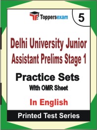 Delhi University Junior Assistant Prelims (Stage-1)  Book in English - Mock Test / Practice Set