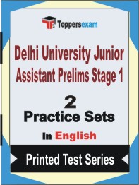 Delhi University Junior Assistant Prelims (Stage-1)  Book in English - Question Paper / Practice Set