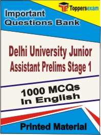 Delhi University Junior Assistant Prelims (Stage-1)  Book in English - Objective MCQ
