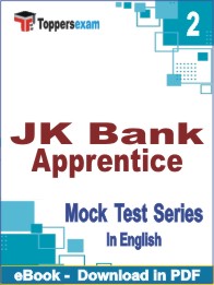 JK Bank Apprentice Test PDF Book In English - Question Paper