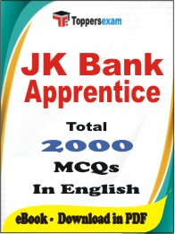 JK Bank Apprentice PDF Book in English - MCQ / Objective Questions
