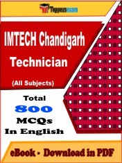 EBook of IMTECH Chandigarh Technician Exam, PDF Format in English